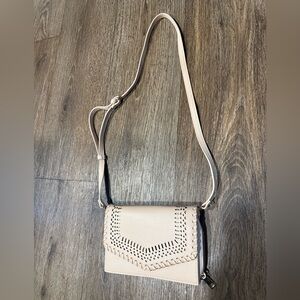 Moda Luxe Beige and Gold Accent Purse